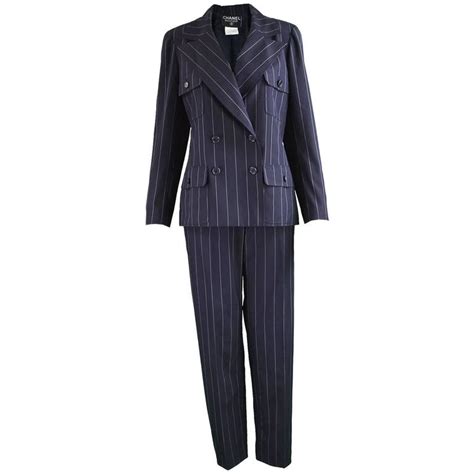 coco chanel pinstriped menswear inspired suit|coco chanel clothing.